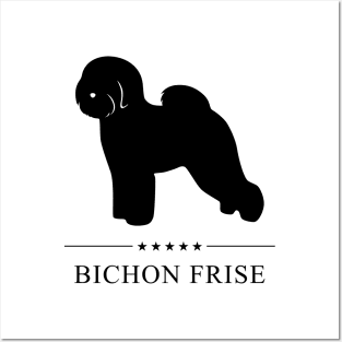 Bichon Frise Black Silhouette Posters and Art